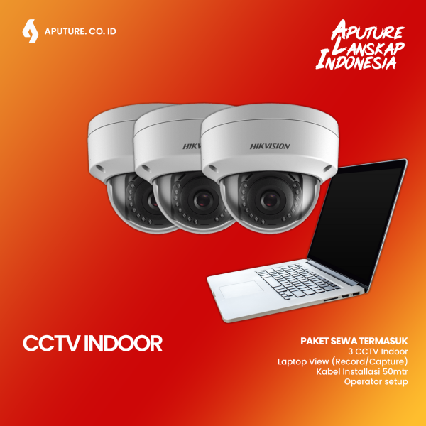 paket sewa cctv indoor 3 kamera